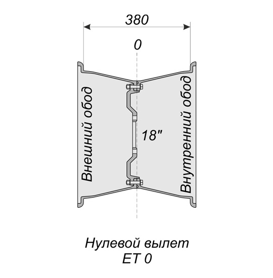 Диск 15х18 LT со ступичной частью 6х139,7, DIA 110 вылет 0 мм